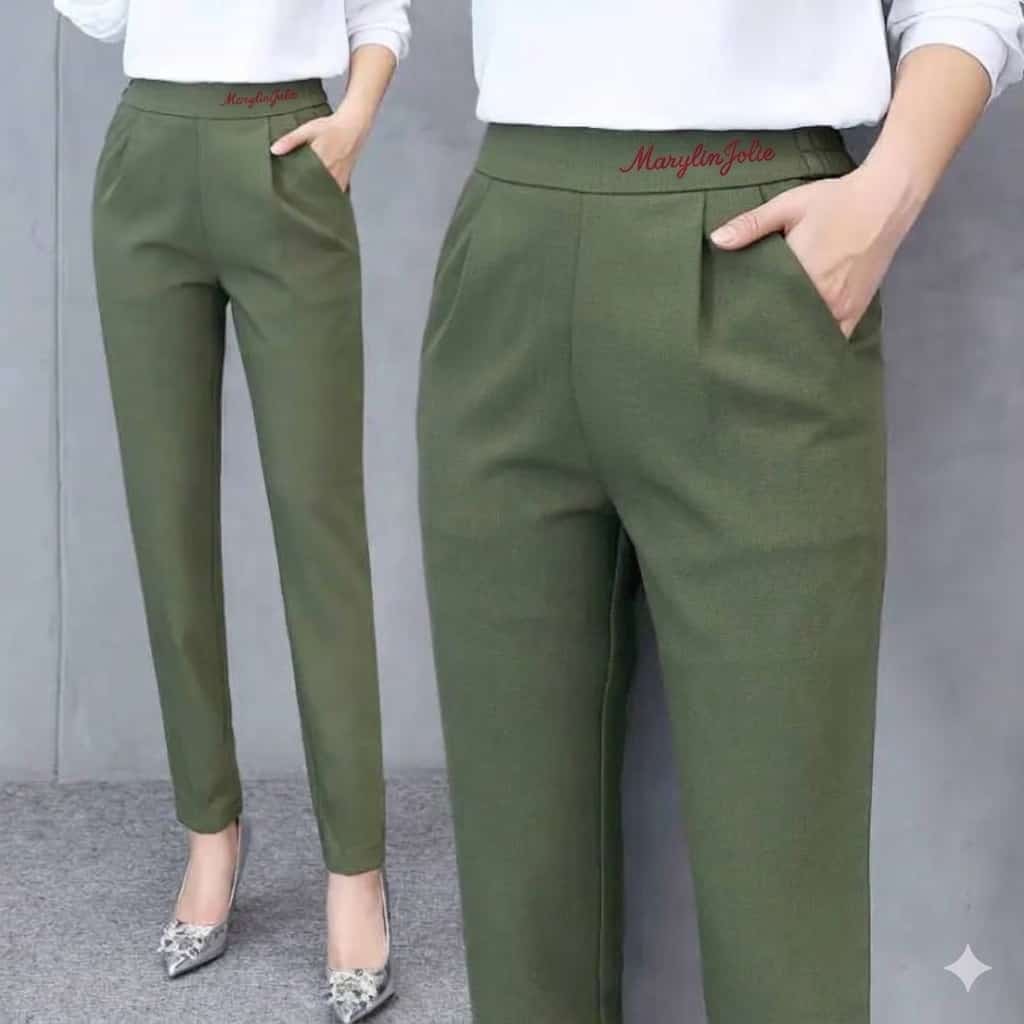 Pantalon kaki vert
